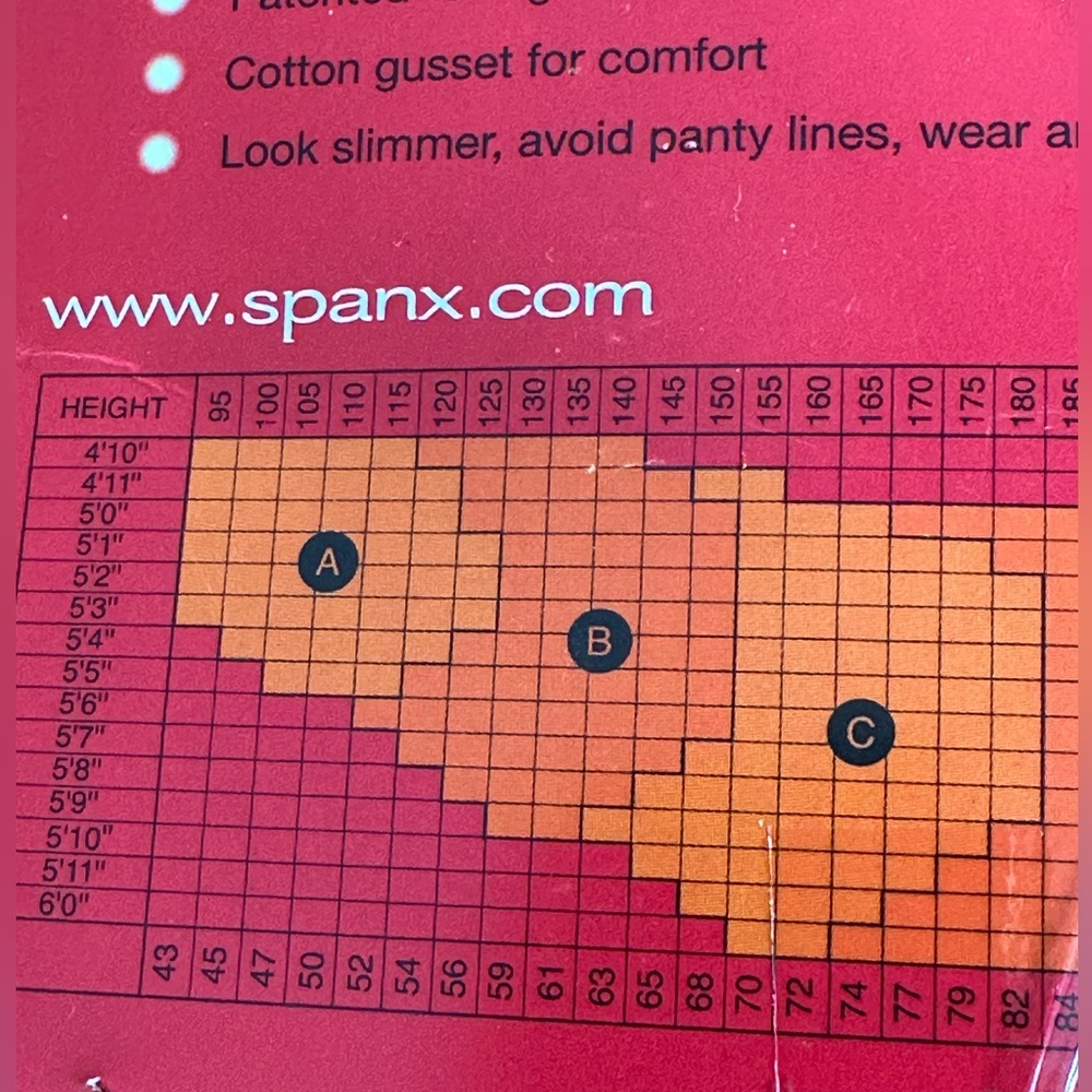 SPANX ~Size C ~Women's Nude Adjustable Super Footless Shaper~Tummy Control - Picture 7 of 10